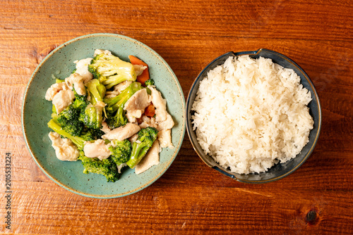 Chicken and broccoli