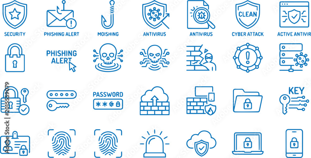 Naklejka premium Medical and Healthcare Science Minimalist Line Art Icon Set