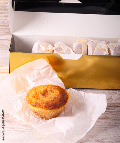 Fotografie Traditional, small Portuguese sweet tart from Mafra