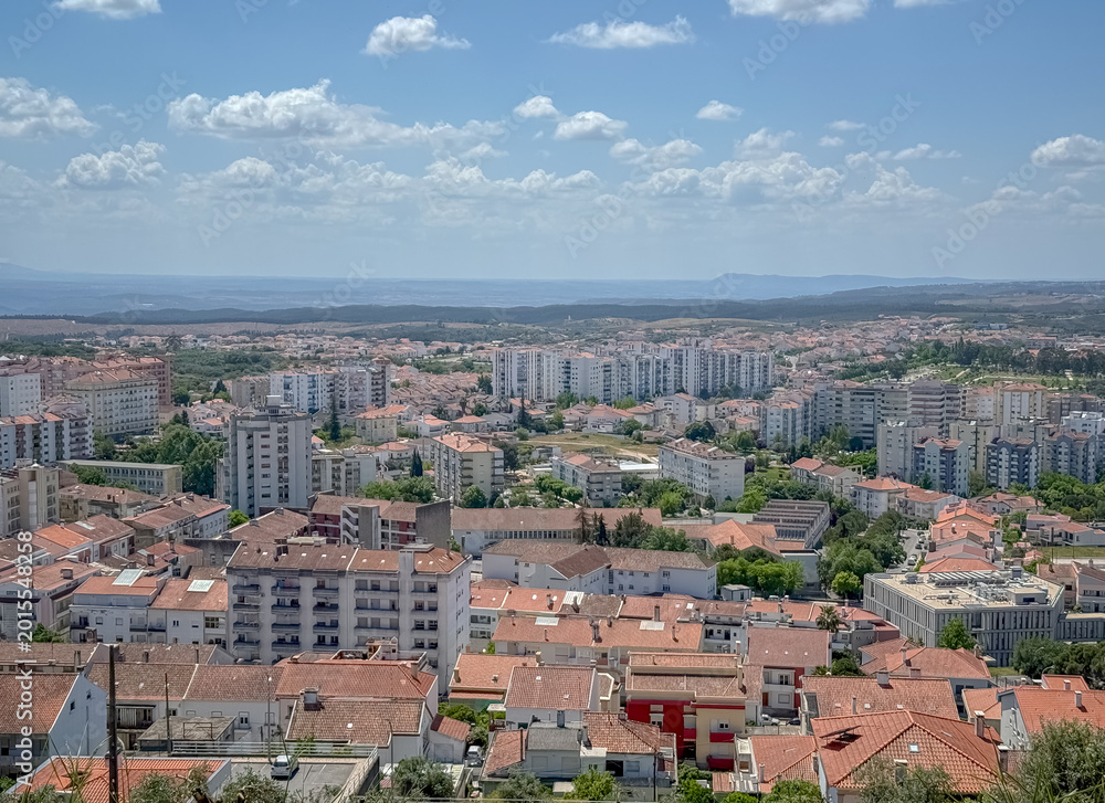 Naklejka premium view on Castelo Branco, town in Portugal
