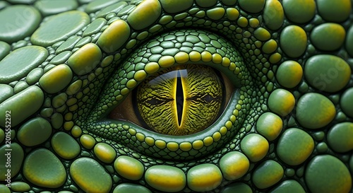 Intricate reptile scales frame a mesmerizing golden eye, showcasing nature's artistry and the delicate balance of ecosystems, highlighting the beauty of biodiversity.