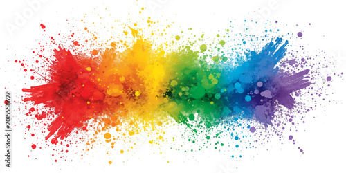 Tableau sur toile Abstract Colorful Watercolor Paint Splash Background Design