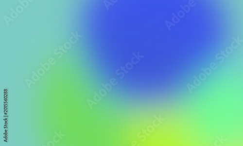 Tableau sur toile Cyan and lime green abstract gradient background, with soft blurring transition