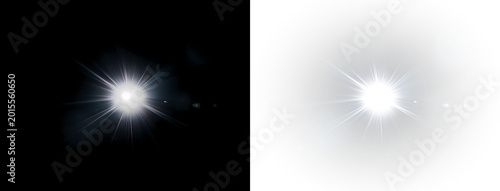 Obraz na plátně Starburst with a magical glow and sparkling rays of light isolated on a transparent PNG background