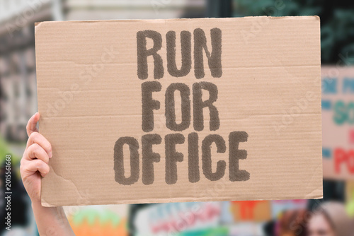 Tableau sur toile "Run For Office" More ordinary citizens need to run for local office to restore civic trust
