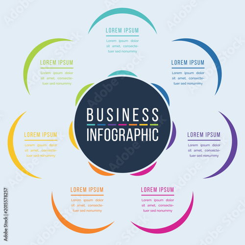7 Steps Circle Infographic Design