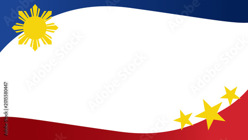 Wavy American flag border with stars and stripes framing a white center for copy. Patriotic background ideal for Fourth of July, Memorial Day, Veterans Day, political and national holiday designs.