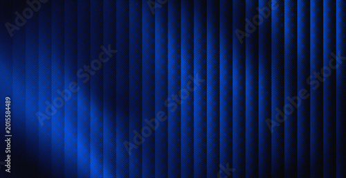 Photos Deep blue vertical lines dominate the frame