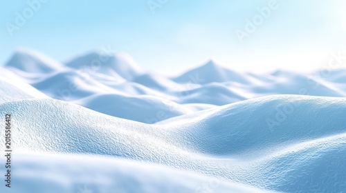 Winter snow hills landscape