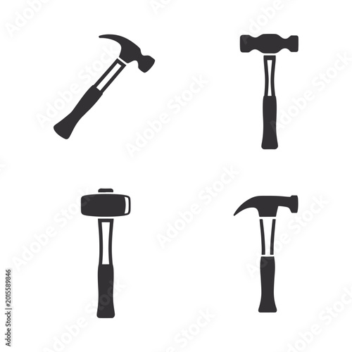 Hammer icon Collection, construction tools