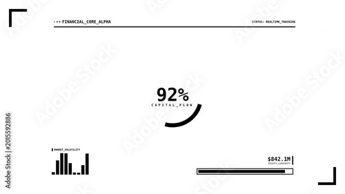 Business Dashboard Animation Showing Performance Metrics and Data Visualization in a Modern Motion Graphic Style
