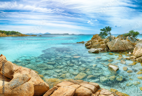 Unbelivable view of Capriccioli beach in Costa Smeralda.