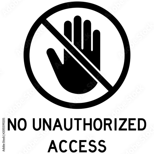 No unauthorized access sign icon isolated on transparent background svg png