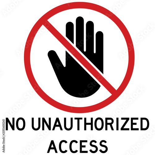 No unauthorized access sign icon isolated on transparent background svg png