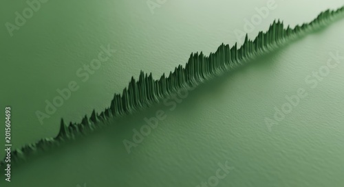 A sharp serrated edge cuts through a green surface with precision and force.