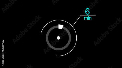 Foto 6 min clock loading icon illustration
