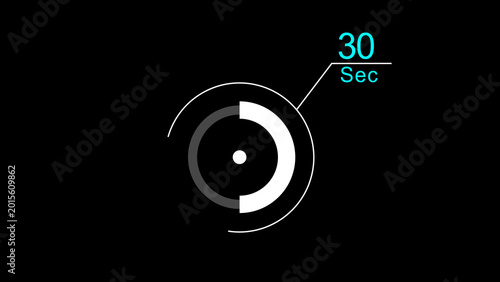 Tableau sur toile 30 Sec clock loading icon illustration