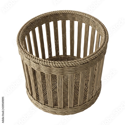 Green and gray woven basket