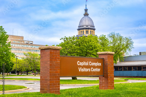 Tableau sur toile Capitol Complex Visitor Center in Springfield Illinois