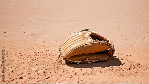 Baseball Glove on Dusty Field
