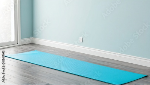 Calm Morning Yoga Mat in Serene Space