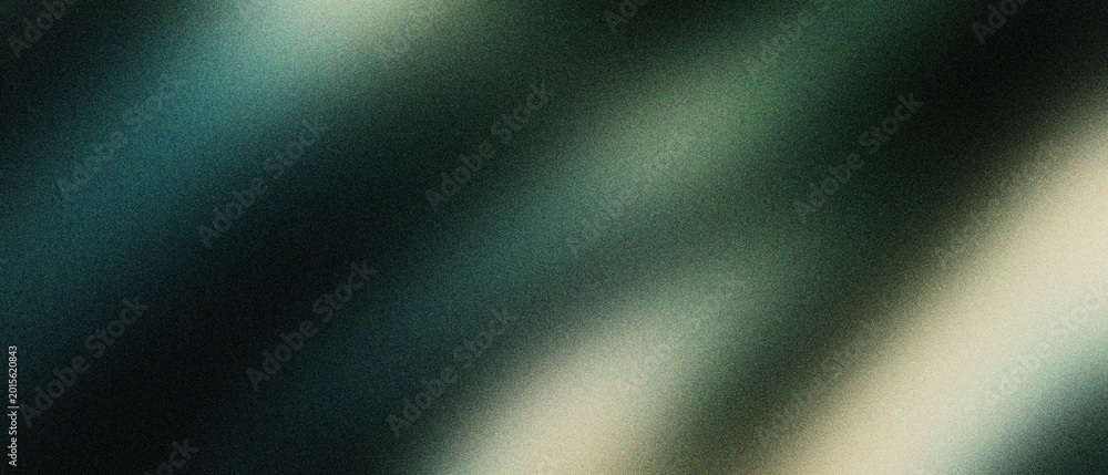 Cinematic grainy texture background with dark teal and emerald green light leaks, moody abstract film grain overlay for creative design, soft blurred motion gradients for atmospheric visuals.