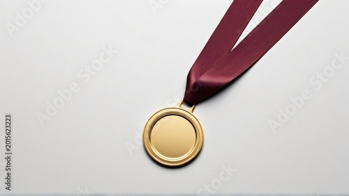 Abstract Running Medal Ribbon Close-Up