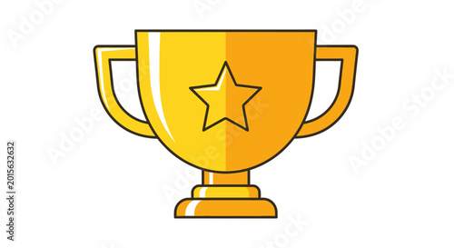 Foto Golden Trophy Cup with Star.