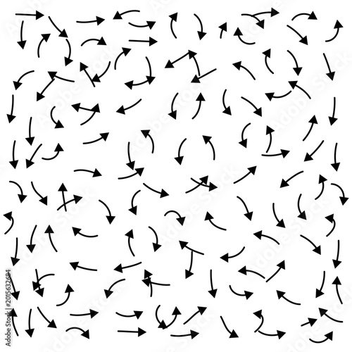 small vector arrows creating playful directional patterns for modern decorative graphic and infographic backgrounds.