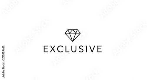 Bild auf Leinwand Exclusive Diamond Logo Design Symbol.