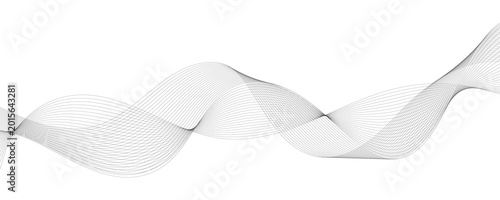 Abstract Futuristic Grey Wave Background with Flowing Curved Lines