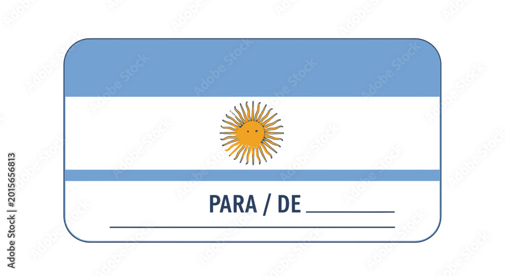 Obraz premium Argentina Flag Luggage Tag - Travel Identification
