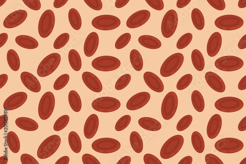 Red blood cell icon, oval, blood cell, illustration, study, print, wallpaper, carpet, cover, clothing, bedding, curtain.