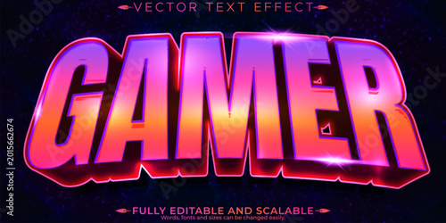 Cuadro en lienzo Game legend text effect, editable gaming and cyber text style