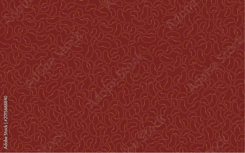Fotografie Red beans seamless pattern of each legume in line art on maroon background, emphasizing its natural texture and the quality of these healthy, plant-based ingredients