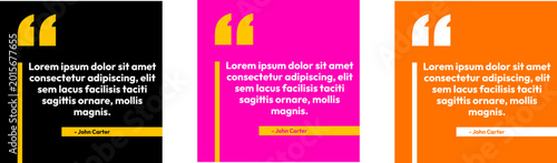 Photos Vibrant square quote layout templates for daily inspiration, bold frame designs