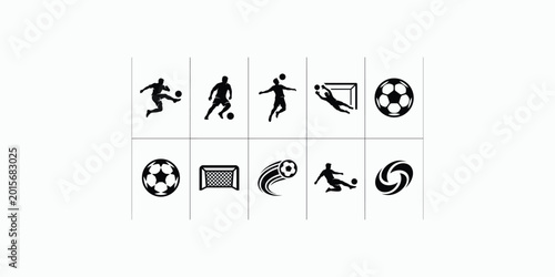 Collection of various sports players and silhouettes in action on white background