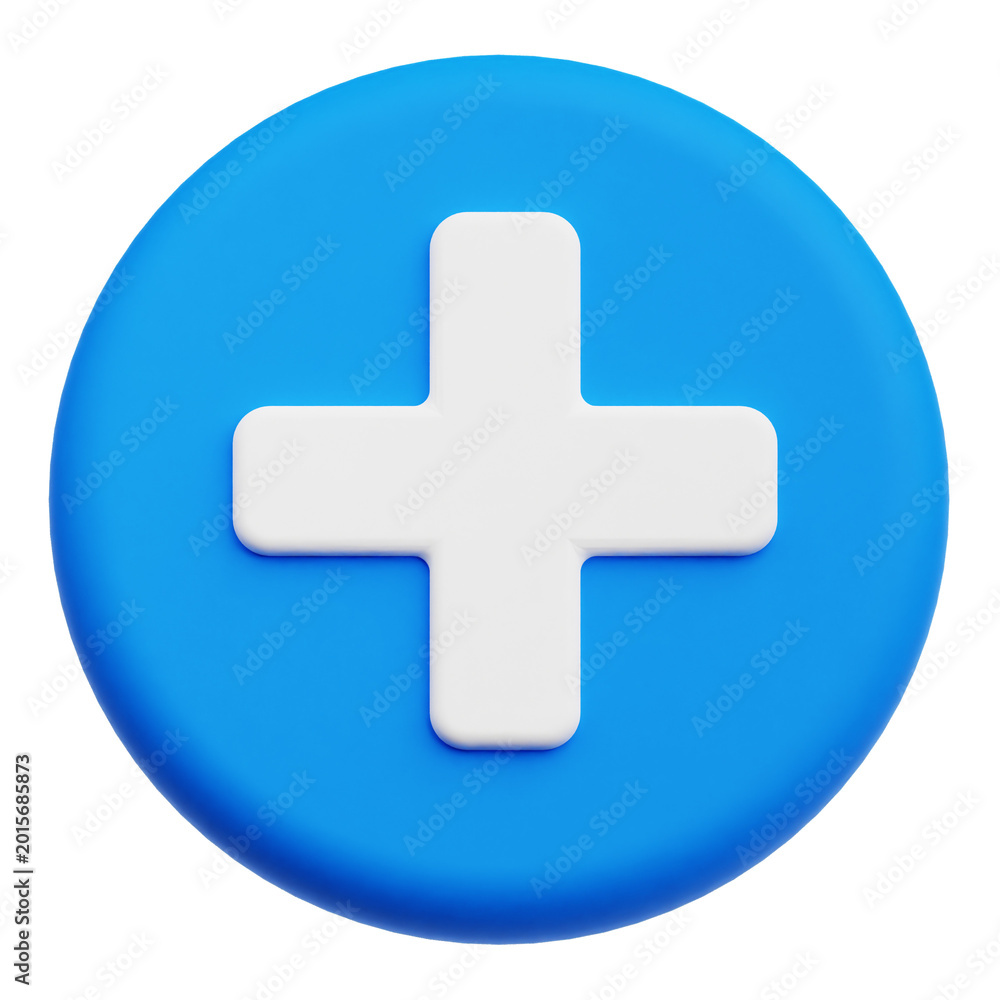 Fototapeta premium Add 3D Icon Isolated On The Transparent Background