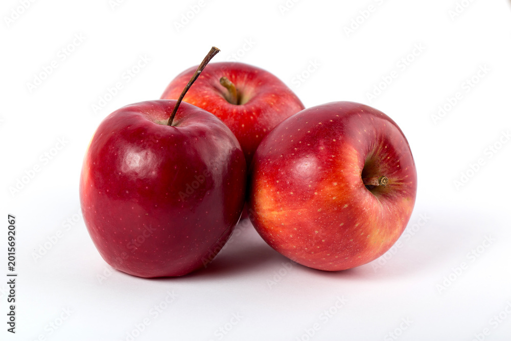 Ταπετσαρία apples red fresh mellow juicy perfect whole on white desk