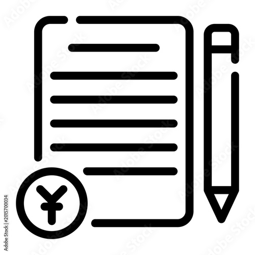 Cuadro en lienzo yuan line icon