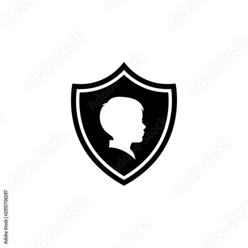 Foto Child Safety Shield Icon.