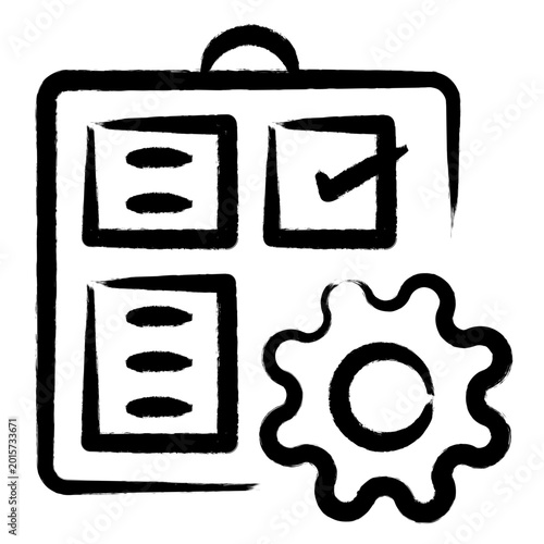 Hand Drawn Task Management and Workflow Optimization Icon