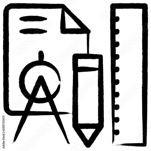 Hand Drawn Creative Design Tools and Prototype Sketch Icon