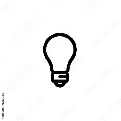 light bulb on white background