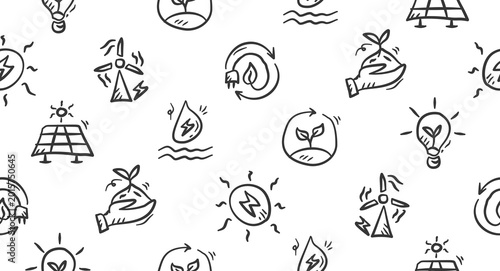 Photos Ecology icon doodle background