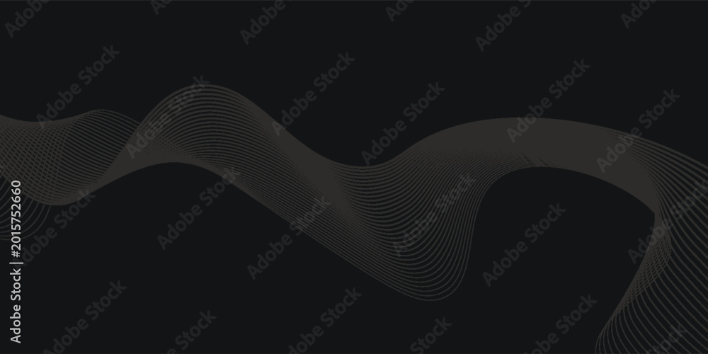 Fototapeta premium Image black background with wavy lines modern