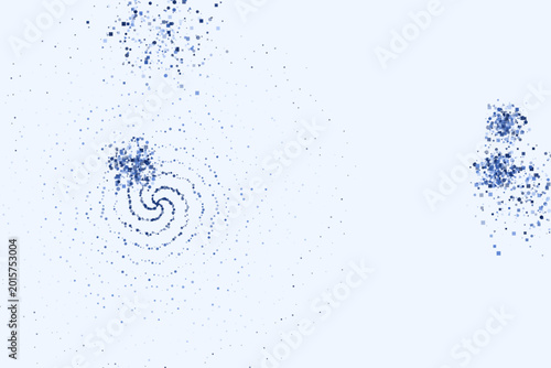 Abstract blue spiral and dot pattern background vector with seamless texture for versatile digital design applications.