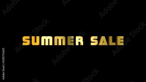 Animated SUMMER SALE Text Element for Social Media and Video Editing