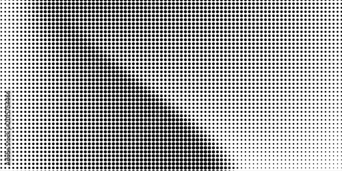 Quadro su tela Set of halftone dots gradient pattern texture isolated on white background