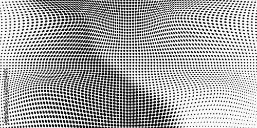 Quadro su tela Set of halftone dots gradient pattern texture isolated on white background
